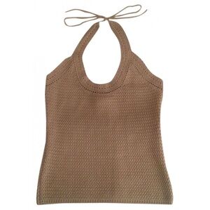 CELINE Vintage RTW Crochet Halter Top - READ